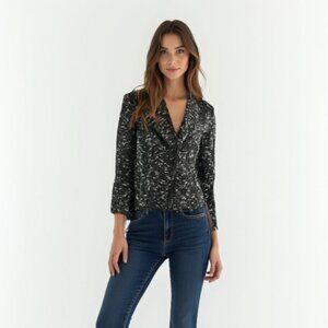 ❤️ BANANA REPUBLIC Black and White Women's Jacket 6